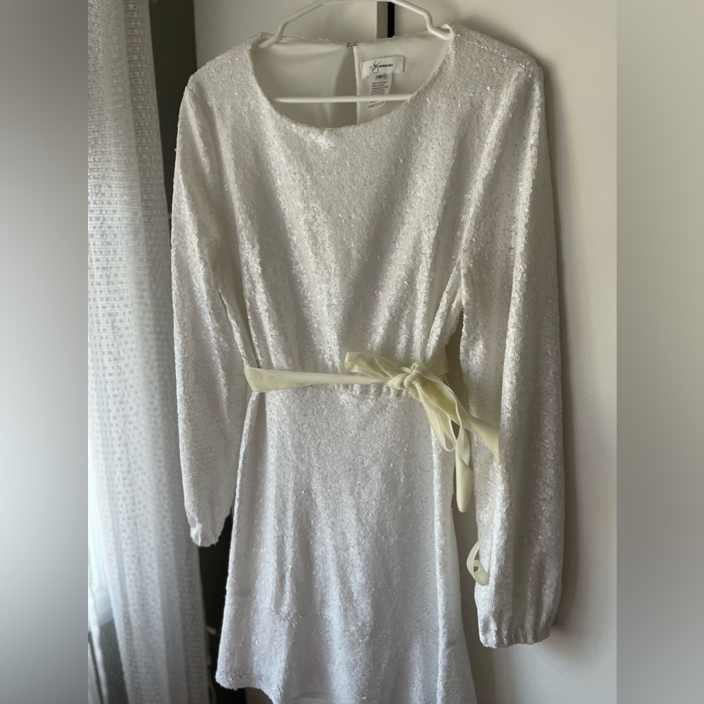 Women’s white sparkly formal dress